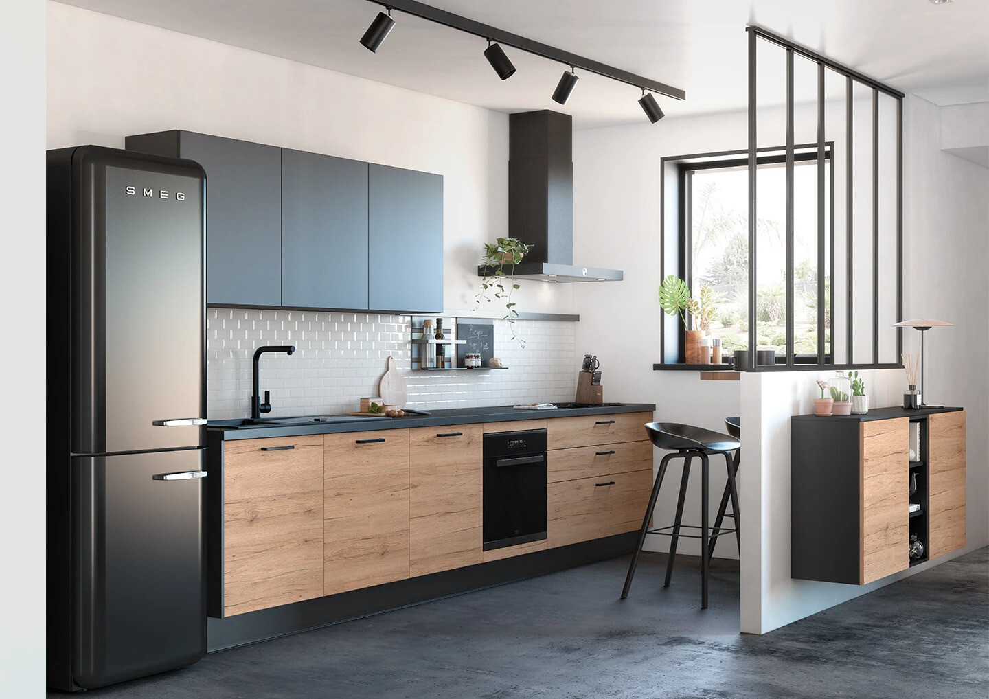 ARIA Chêne San Remo et Noir Mat